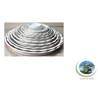 Đĩa lót chậu tròn khía Phi 22cm - #053C#