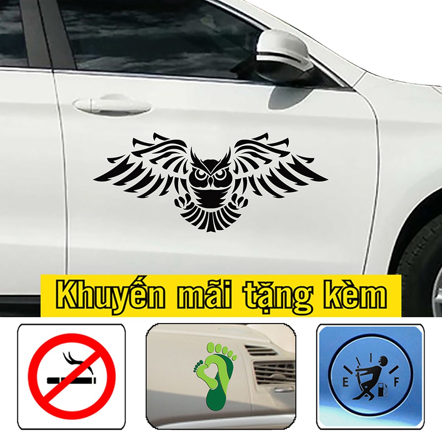Decal xe hơi, sticker biểu tượng hình chim thú