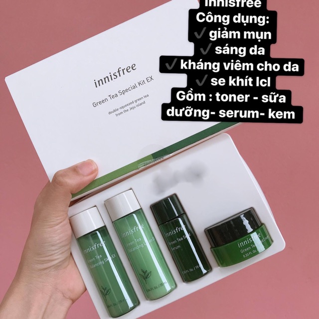 Bộ Dưỡng Trà Xanh 4 Món Innisfree Green Tea Special Kit