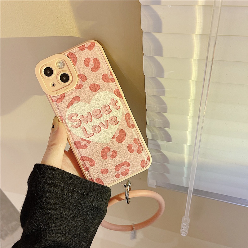 Ốp lưng iphone Ốp Điện Thoại Da In Họa Tiết Da Báo Cho iphone 13Pro 14pro 11 xsmax 7 8 Dinuo case
