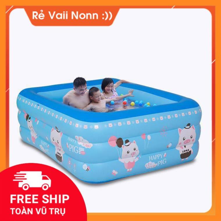 BỂ BƠI PHAO BƠI 1,2M/1,3M/1,5M/1,8M/2,1M CHỮ NHẬT 3 TẦNG