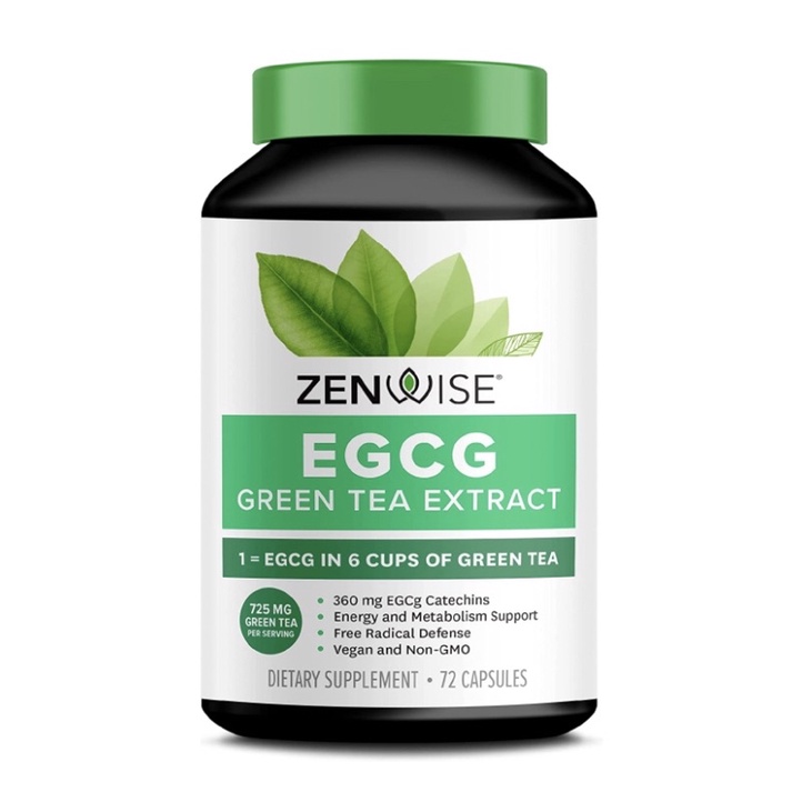 Viên trà xanh liều cao Non GMO Green Tea Extract EGCG Zenwise 120 viên USA