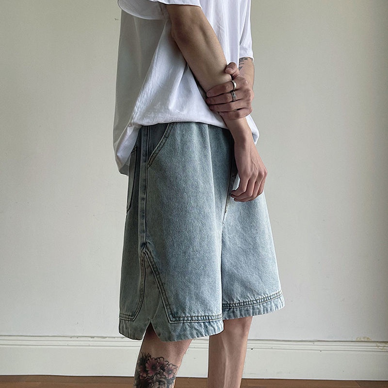 Quần Short Denim Ống Rộng Size Lớn Thời Trang Xu Hướng Cho Nam