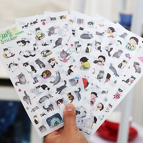 Set 6 Sticker Dễ Thương