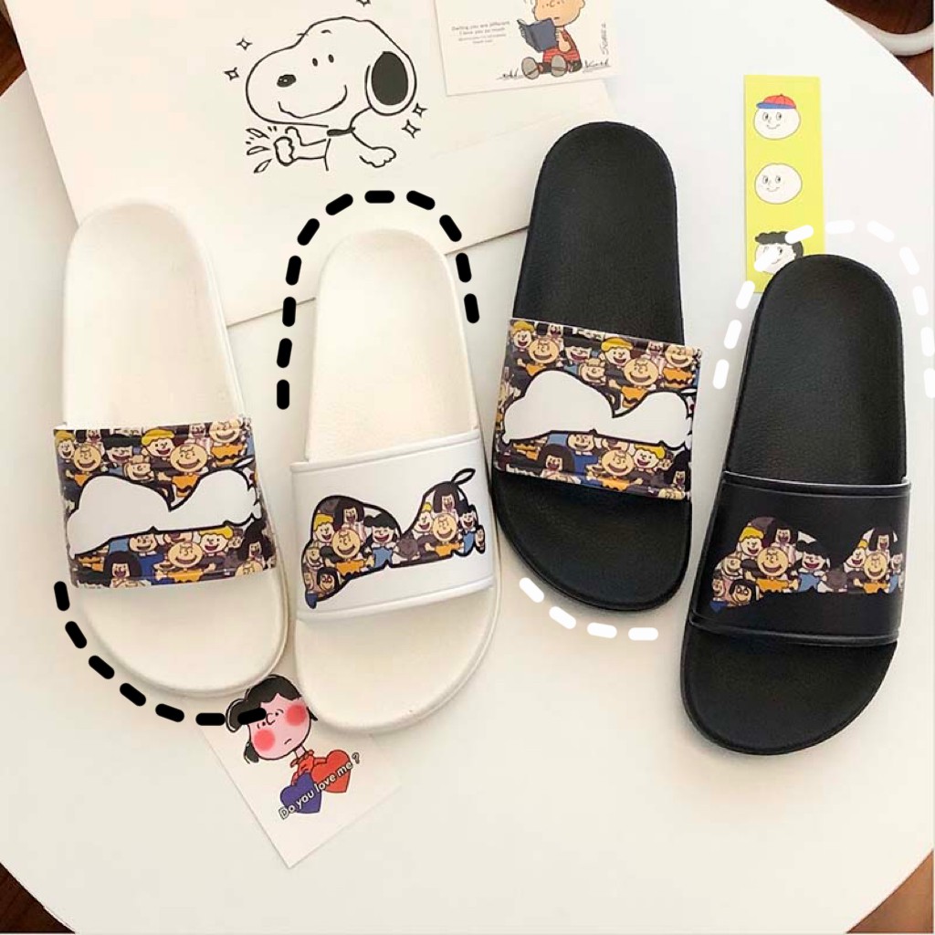 Dép snoopy khoét nhỏ hình ở giữa nhiều mặt new ( có size nam và size nữ )