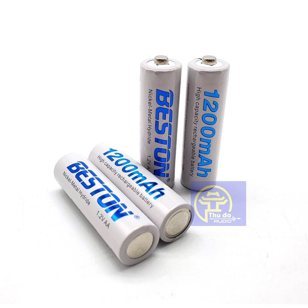 Bộ Sạc Pin Beston C807B Tặng kèm 04 Pin Tiểu Sạc Beston AA 1200mAh, 3000mAh lắp MIC,máy đo huyết áp..
