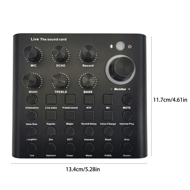 V8 Voice Changer Sound Card Bluetooth Mini Sound Mixer Board