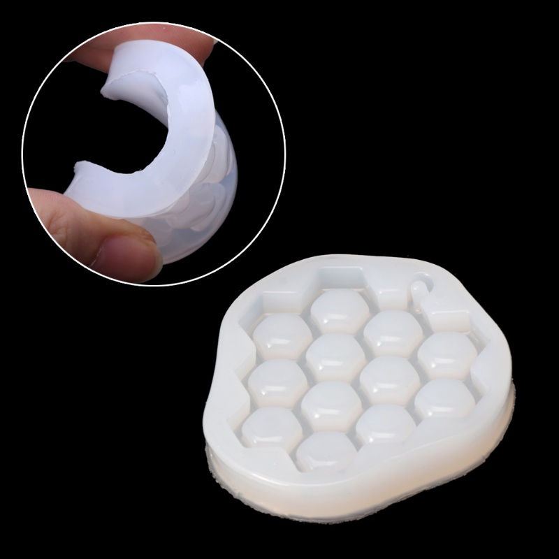 Sa Khuôn Silicone Hình Tổ Ong Làm Mặt Dây Chuyền