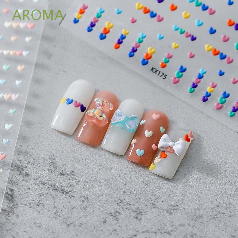 [Hàng mới về] Miếng dán trang trí móng tay nghệ thuật hình gấu/thỏ 5d dễ thương DIY