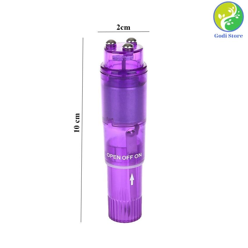 Bút Rung Massage Mini Tay Cầm Nhỏ Gọn Tích Hợp 4 Đầu Mát Xa Loại Bỏ Nếp Nhăn, Mát Xa Vai Gáy  Tiện Lợi - G89