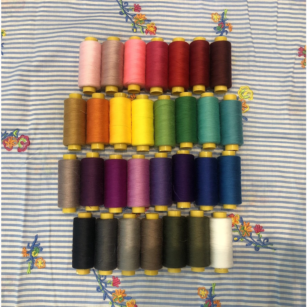 Bộ chỉ may cotton 30 màu