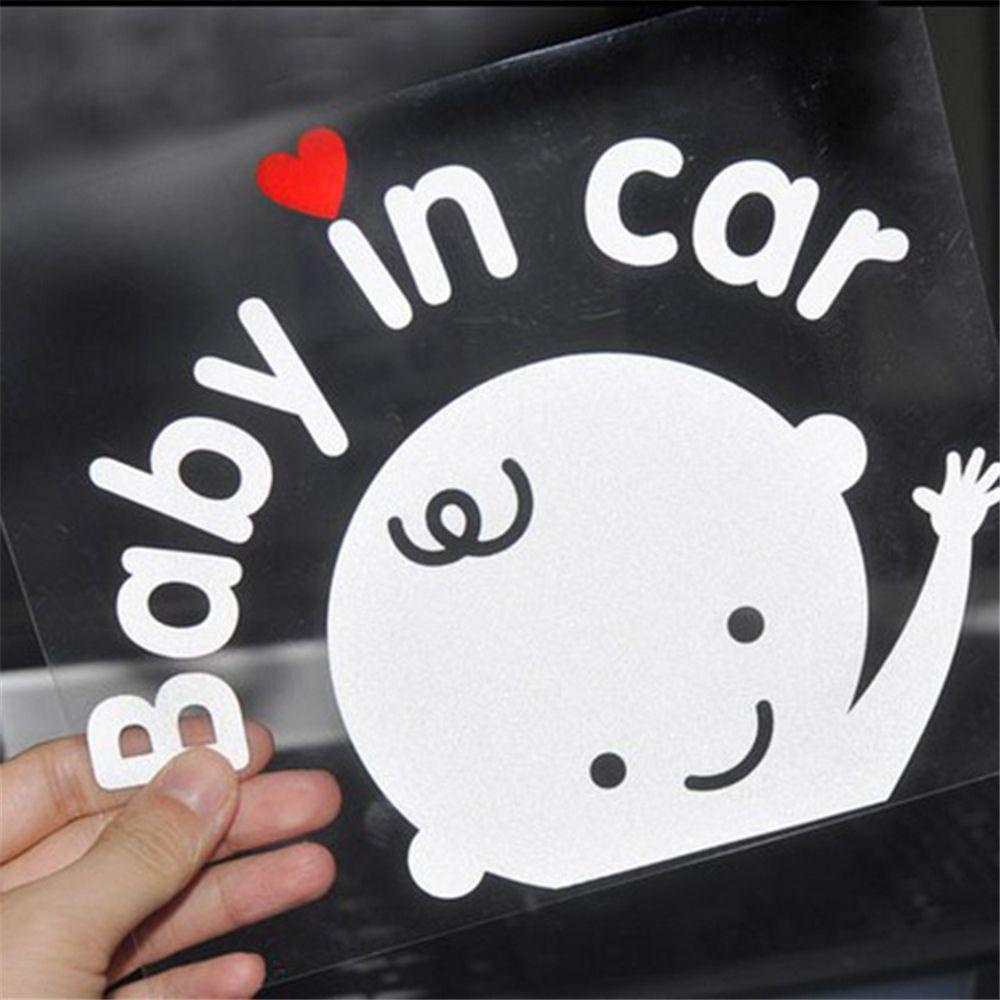 Đề Can Laser Baby In Car Dán Cửa Sổ Xe Hơi / Xe Máy Chống Thấm Nước