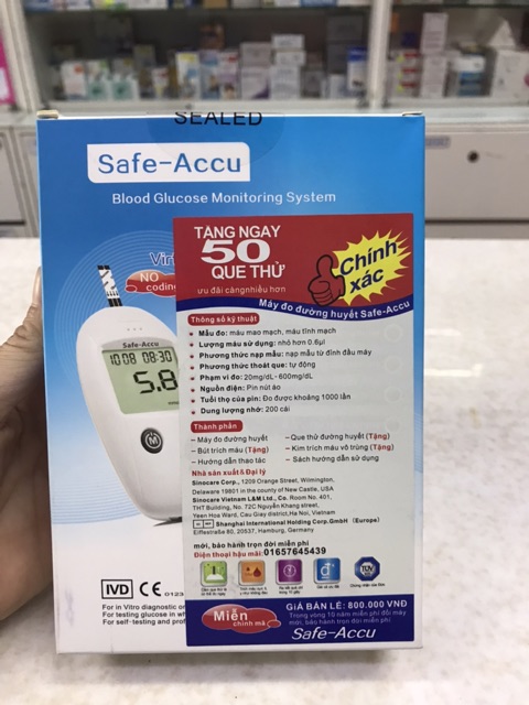 Máy đo đường huyết safe-accu