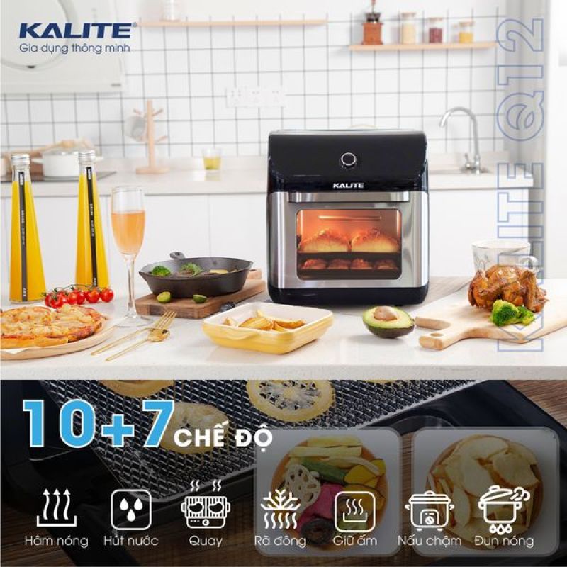 Nồi chiên không dầu Kalite KL 1200, công suất 1800W, dung tích 12L, đa chức năng