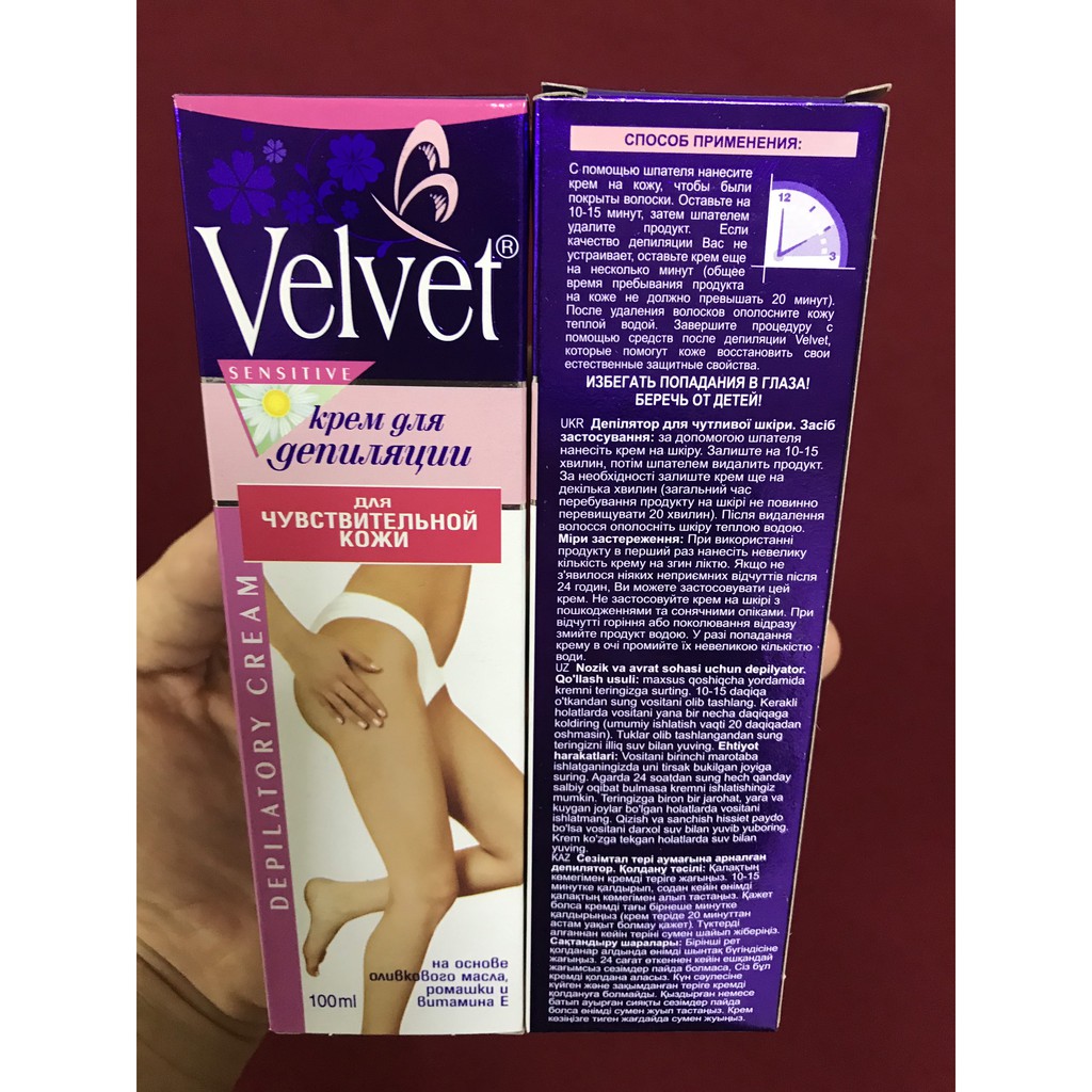 [SALE] [CAM KẾT 100% CHÍNH HÃNG] Kem tẩy lông VELVET Nga 100ml - tẩy sạch lông trong 15 phút an toàn cho da | BigBuy360 - bigbuy360.vn