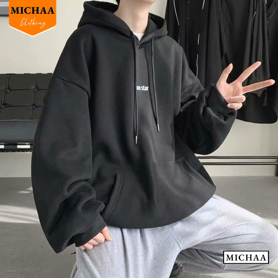 Áo Khoác Hoodie Nỉ PEACE STAR Nam Nữ Ulzzang Unisex, Áo Khoác Form Rộng Thời Trang - MICHAA AKN98