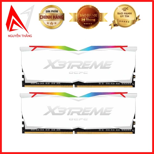 Ram máy tính OCPC X3treme Aura RGB 16GB 3200 (2x8GB) DDR4 White (MMX3A2K16GD432C16W) Tản Nhiệt