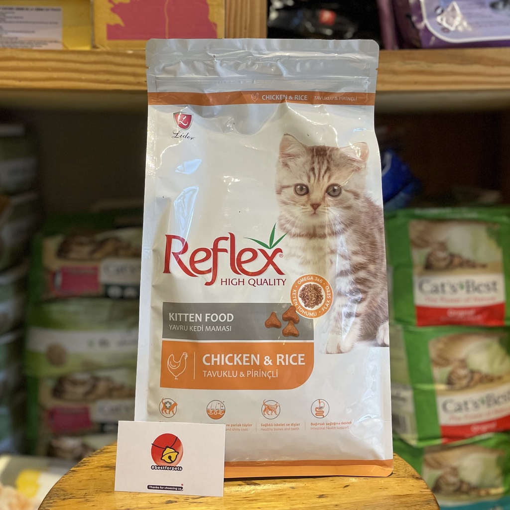 Hạt Reflex Kitten cho Mèo Con vị Gà Gạo - Túi 1kg