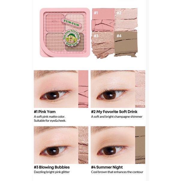 [03.03] Bảng phấn mắt 4 màu đa năng Etude Play Color Eyes Phiên bản Kakao Friend vừa là phấn mắt/phấn má hồng/tạo khối 4 trong 1