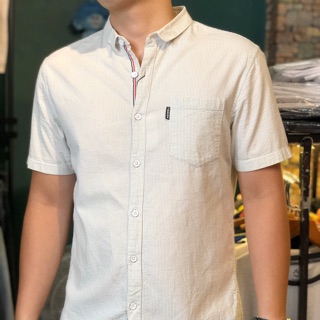 Áo sơ mi nam cotton 100 % chống nhăn xuất khẩu trên livetream