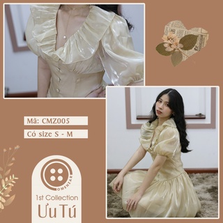 Đầm nude lụa organza dáng xòe công chúa -