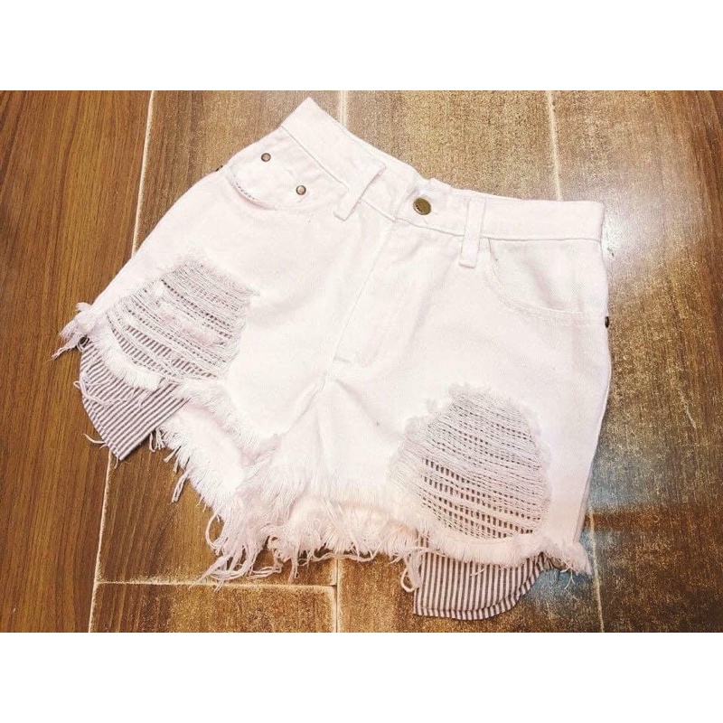 Quần short jean rách túi thailand
