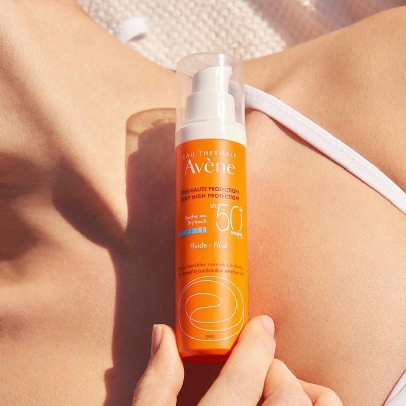 [Bill Pháp] Kem chống nắng Avene Fluide SPF50 dành cho da thường đến da dầu nhạy cảm - Mẫu mới