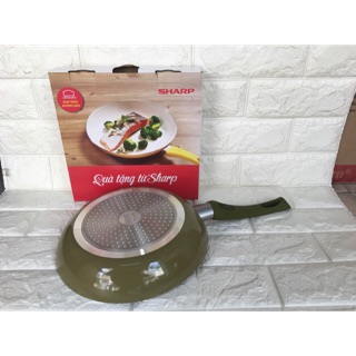 Chảo Look&Look cao cấp 24cm trắng sứ đáy từ