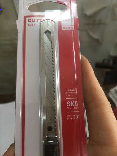 Dao dọc giấy inox ĐELI loại nhỏ