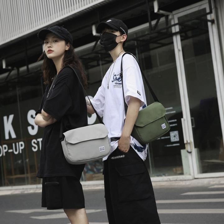 Túi đeo chéo nam mini vải canvas bền bỉ phong cách unisex Hàn Quốc TC87