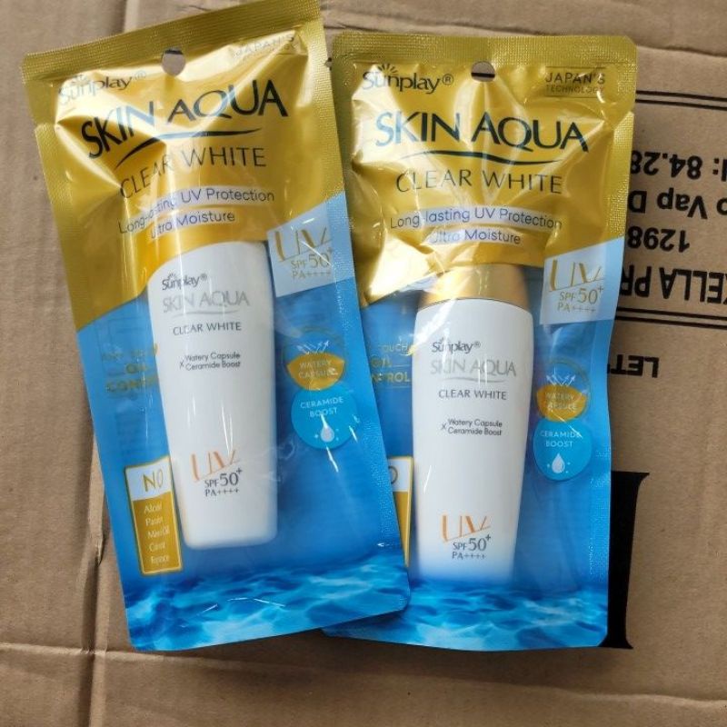 Kem chống nắng dưỡng trắng da Sunplay Skin Aqua tuýp 25g