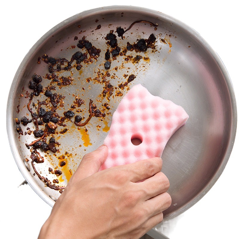 Set 4 Miếng Bọt Biển Rửa Chén Hình Gợn Sóng Siêu Thấm Hút