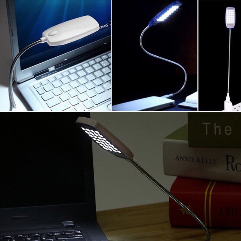 Đèn led đọc sách 28 bóng - đèn led laptop 28 bóng cổng USB