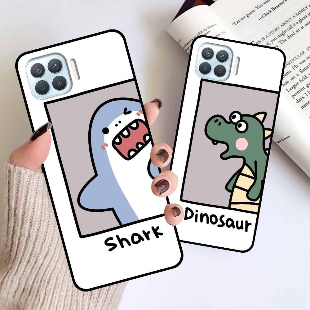 Ốp Oppo A73 / A93 in hình cá mập, khủng long dễ thương, cute (T01 - T06)