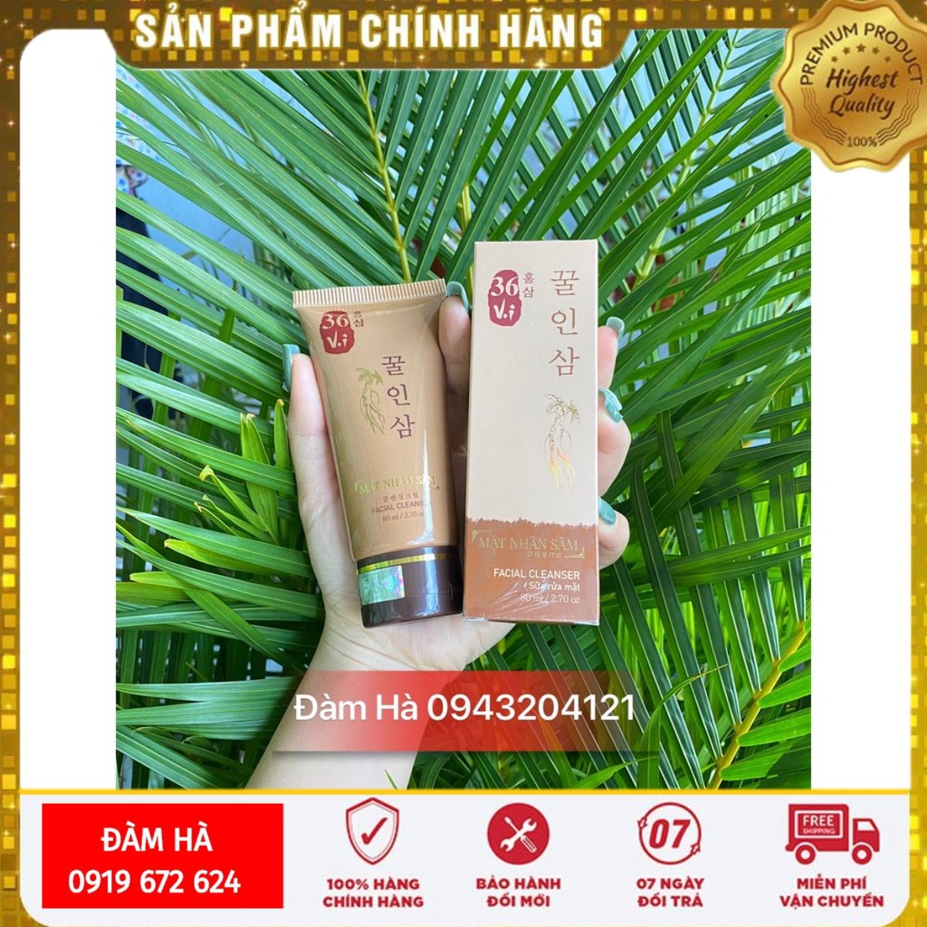 Sữa rửa mặt mật nhân sâm 36 vị- cao mụn sâm đỏ 36 vị 80gram n.