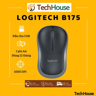 Chuột máy tính không dây logitech b175 - chuột không dây đầu thu usb 2.4ghz - chính hãng bảo hành 36 tháng - new fullbox