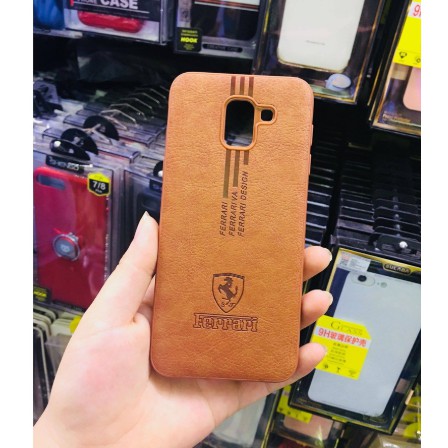 Ốp dẻo giả da Ferrari Galaxy J6 2018 cao cấp ( Nâu, xanh)