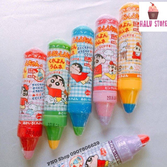 Kẹo bút chì màu Shin siêu dễ thương Nhật Bản cây 14g