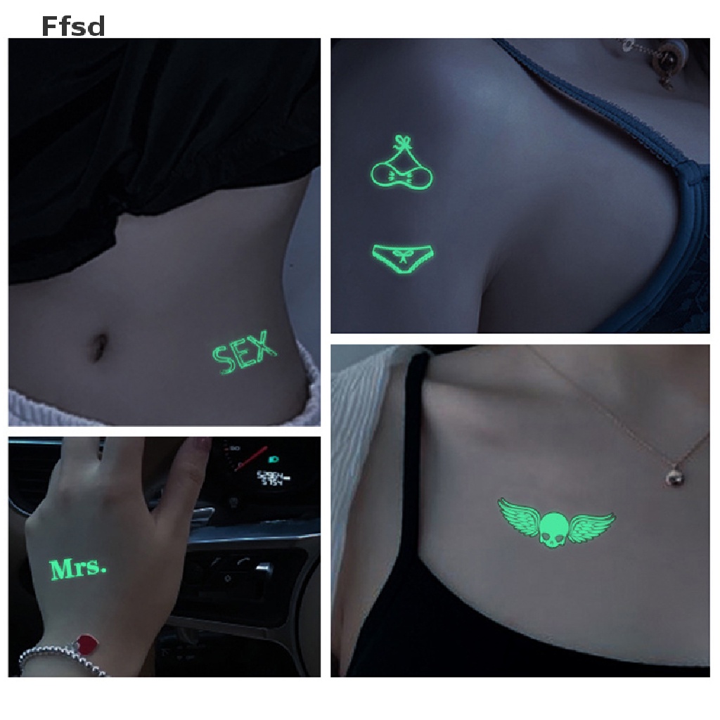 Miếng Dán Hình Xăm Phát Quang Dùng Trang Điểm Tiệc Tùng / Lễ Hội Âm Nhạc