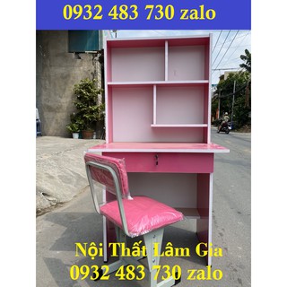 [Mã LIFEBKA5 giảm 10% tối đa 1 Triệu đơn 500k] Bàn học sinh liền kệ ngang 80cm+ ghế tăng giảm giá rẻ HCM