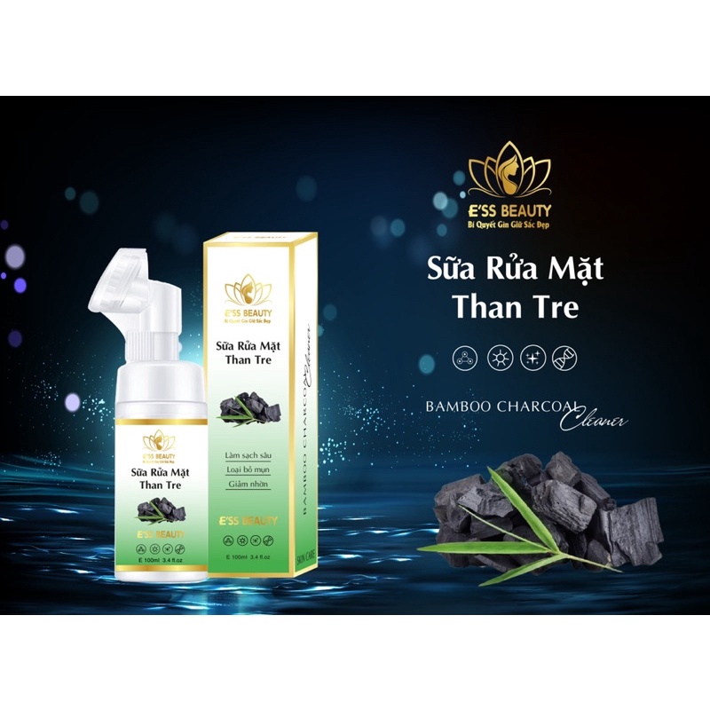 Sữa rửa mặt tạo bọt than tre