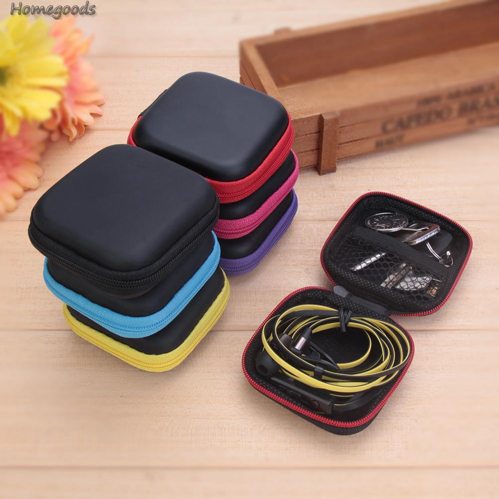 Good Shop❁New Mini Square EVA Case Headset Bluetooth Earphone Cable Storage Box