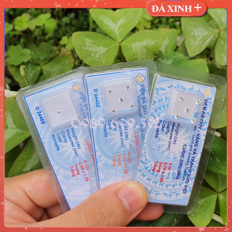 (5v 1v/vỉ) Kim cương nhân tạo chân bằng và chân nhọn