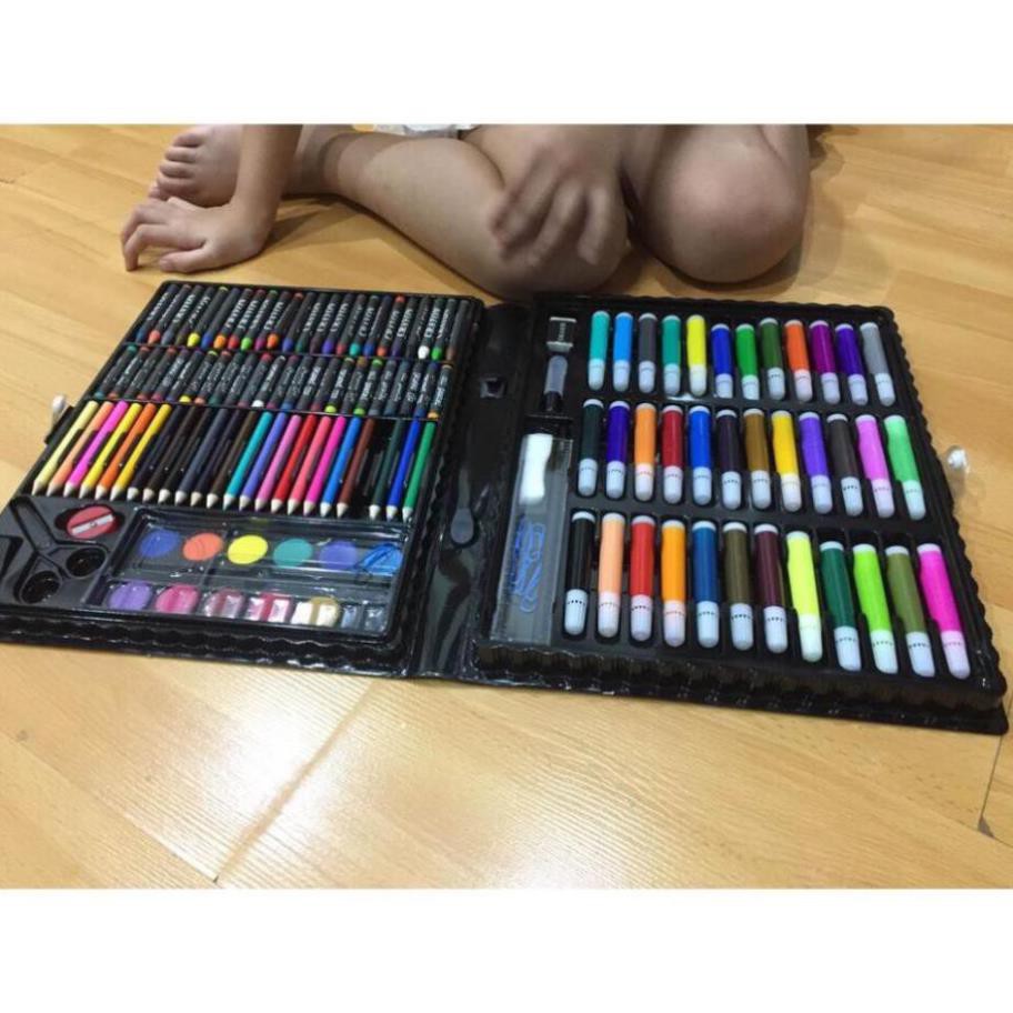 Hộp bút màu 150 chi tiết cho bé Rẻ Vô Địch, bộ màu vẽ đa năng cho bé thỏa thích tô