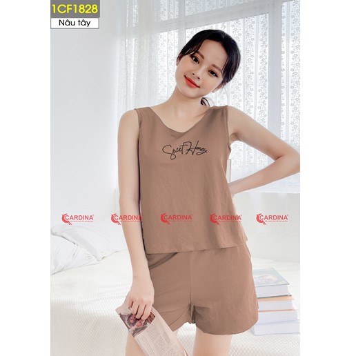 Đồ Bộ Nữ Lửng Thun Cotton Dày Đẹp Co Giãn Thiết Kế Đơn Giản Trẻ Trung Tôn Dáng Hàng Cao Cấp 𝐂𝐀𝐑𝐃𝐈𝐍𝐀 𝑺𝒂̀𝒊 𝑮𝒐̀𝒏 Mã 1CF18