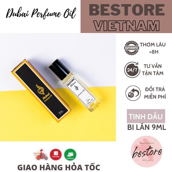 Tinh dầu nước hoa Dubai cao cấp Bestore chai vuông ngọt dịu, nữ tính 9ml - dạng lăn bỏ túi tiện lợi