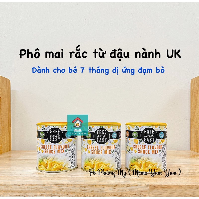 ⊕◑Date 9,12/2022 Bột phô mai rắc cho bé 7 tháng dị ứng đạm bò, bất dung nạp của UK