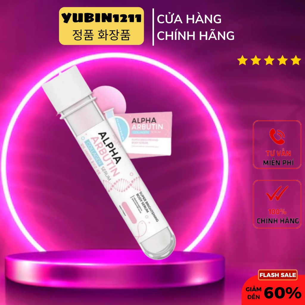 Ống Serum Trắng Da Cấp Tốc Alpha Arbutin collągen Super Brightening Body Thái Lan