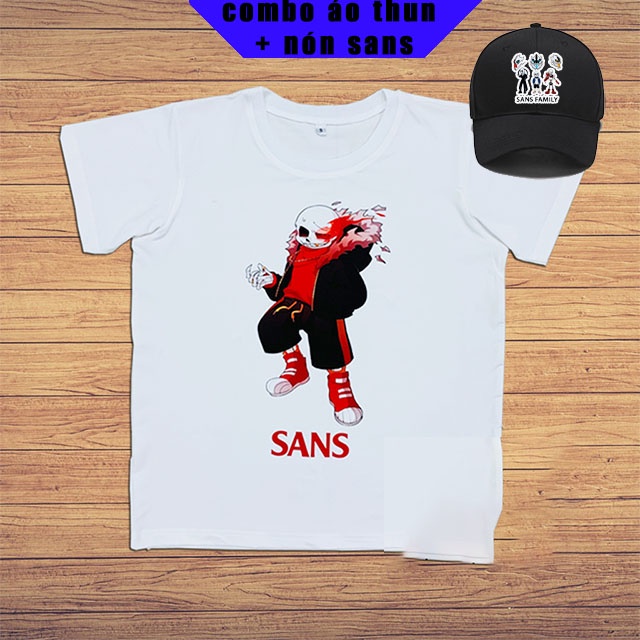 Combo Áo thun và nón in hình bé sans  error 404 family pháp sư biệt đội gangster độc đẹp siêu chất giá rẻ