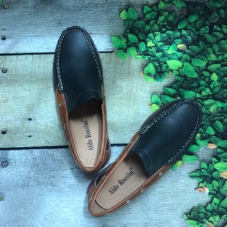 Hàng sẵn Hình thật - Giày mọi nam Aldo Rossini, nhập Mỹ, phong cách, lịch lãm, đầy đủ hộp theo giày.